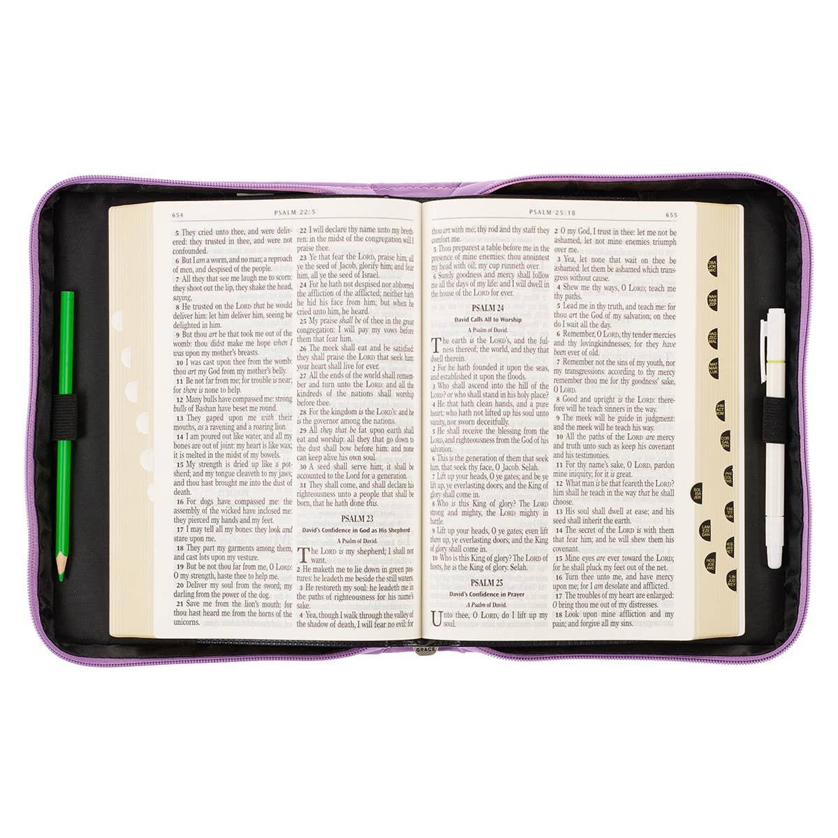 Bible Cover Fashion Purple Be Still & Know Ps. 46:10