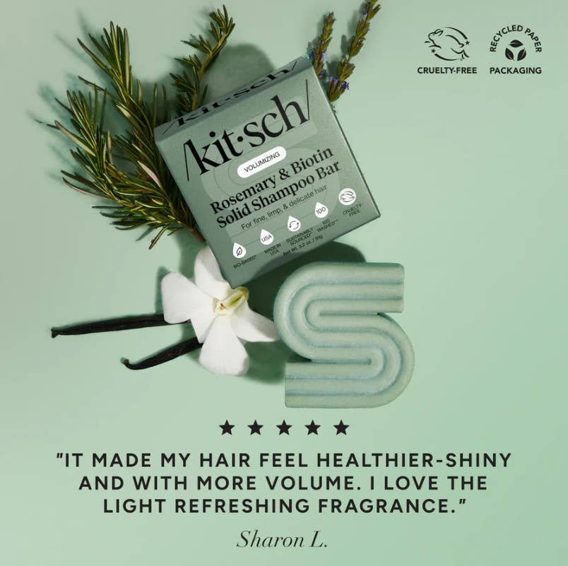 KITSCH - Rosemary & Biotin Volumizing Shampoo & Conditioner Bar Combo