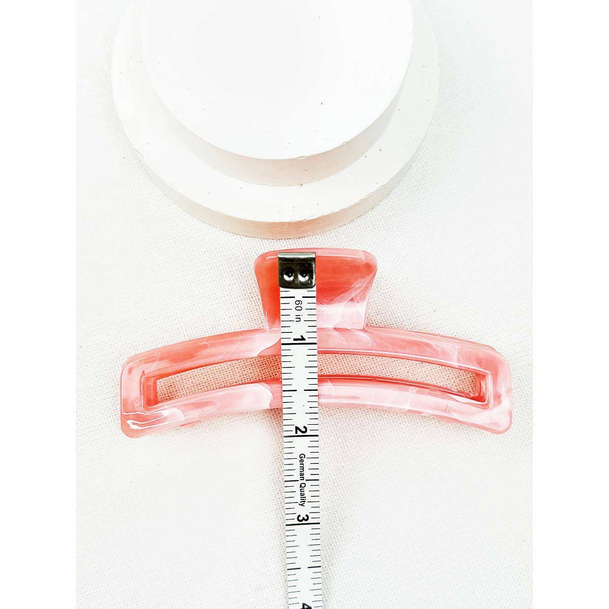 Marbled Minimal Rectangle Hair Claw Clip