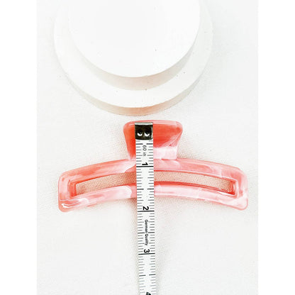 Marbled Minimal Rectangle Hair Claw Clip