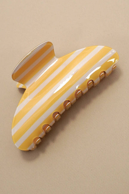 JOSSLYN by wall to wall - JUMBO STRIPE PLAID OVAL HAIR CLAW CLIPS | 40H1069