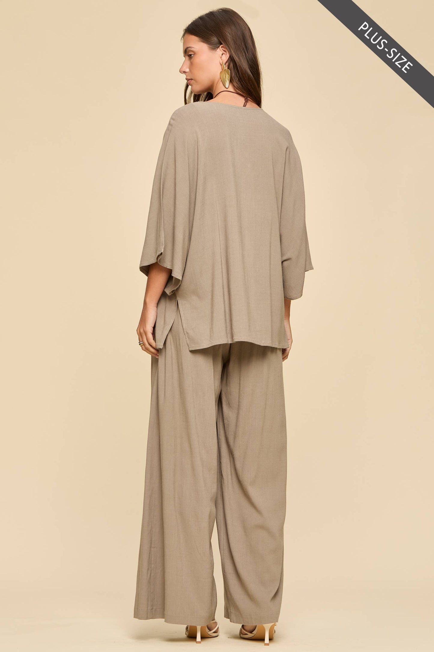 Dear Scarlett - PLUS SIZE 2-Piece Linen Summer Set