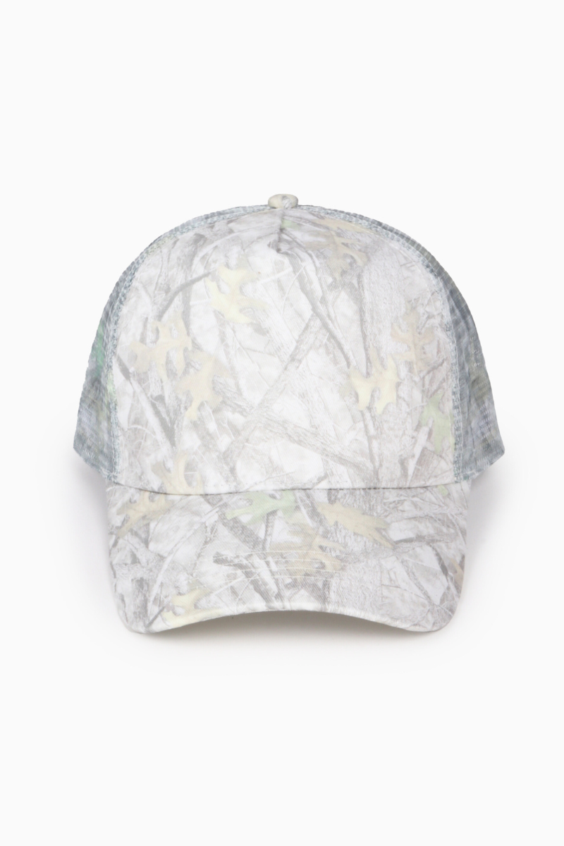 David And Young - Camo Woods Print Mesh Back Trucker Cap
