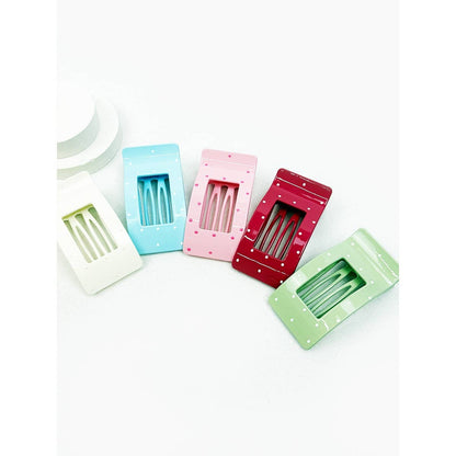 Rectangle Polkadot Design Flat Hair Claw