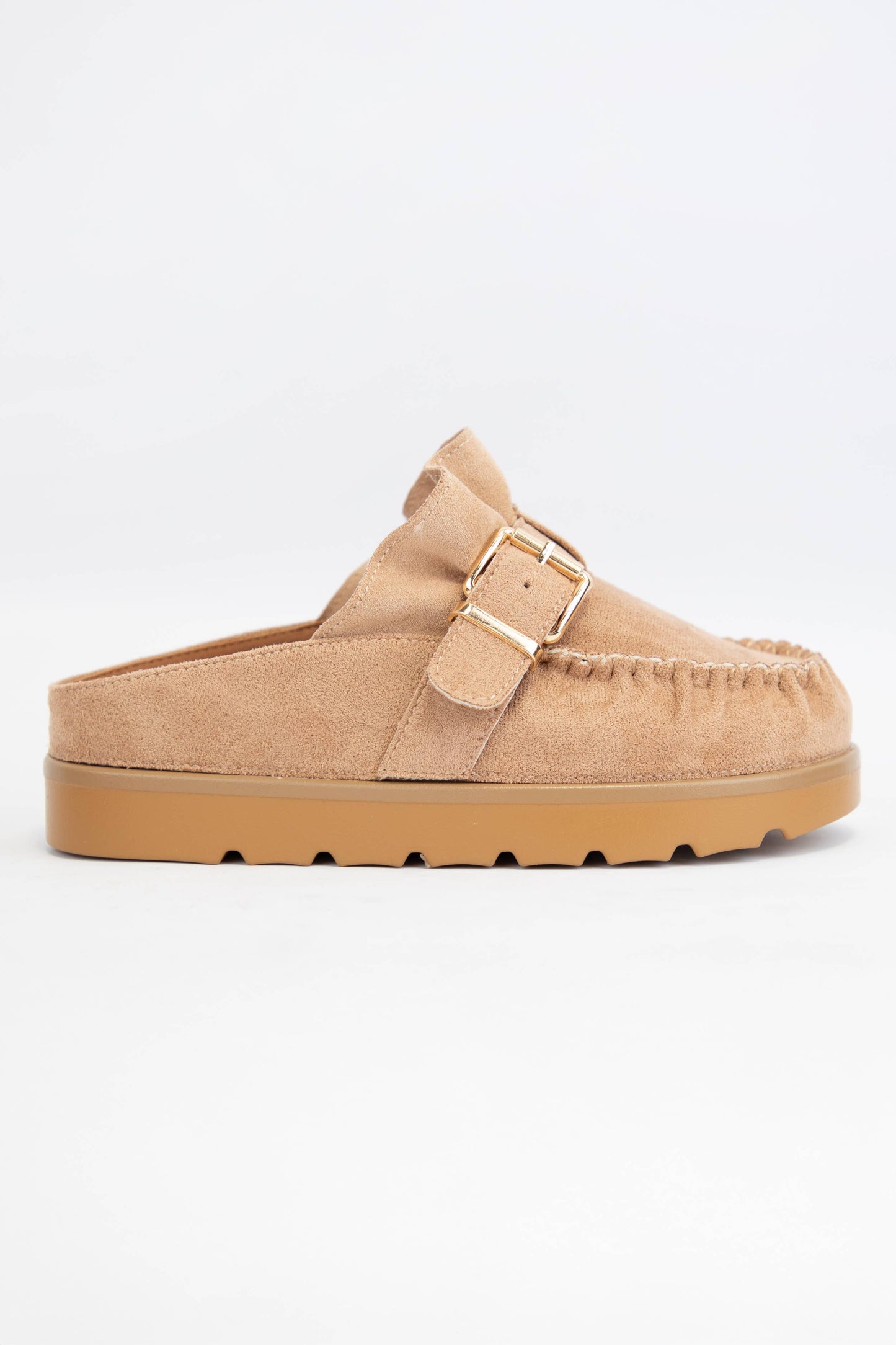 EFFY RUFFLE ENTRACE DESIGN SLIP-ON MOCCASIN MULE