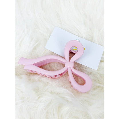 Love and Repeat - Assorted Pink and Taupe Shades of Bow Clip