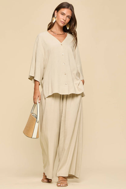 Dear Scarlett - 2-Piece Linen Summer Set