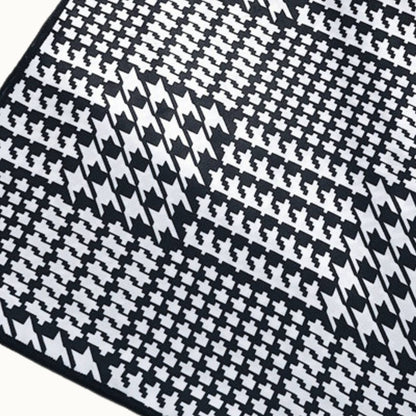 Olive & Pique - "So Silky" Satin Neckerchief Scarf, Versatile, Black/White