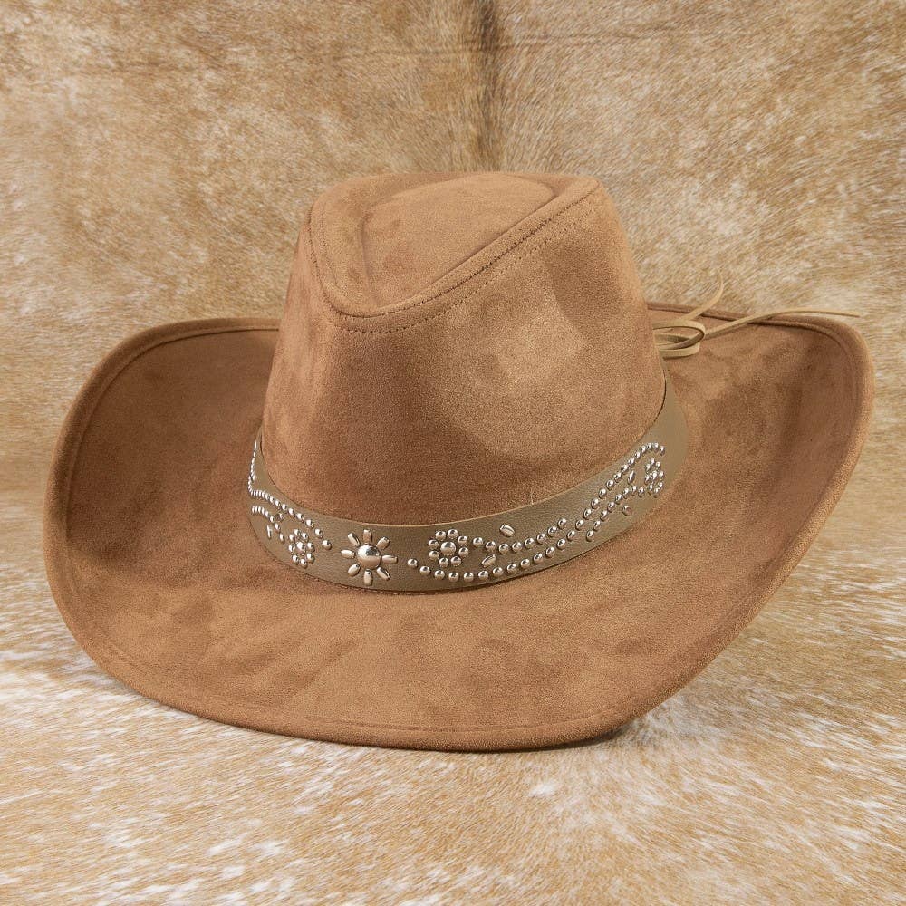 Anarchy Street - Silver Studded Concho Band Cowboy Hat