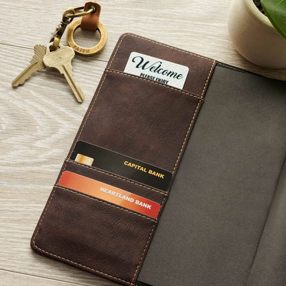 Christian Art Gifts - Journal Cover w/Lined Insert BrownCross/Man of God 1Tim 6:11