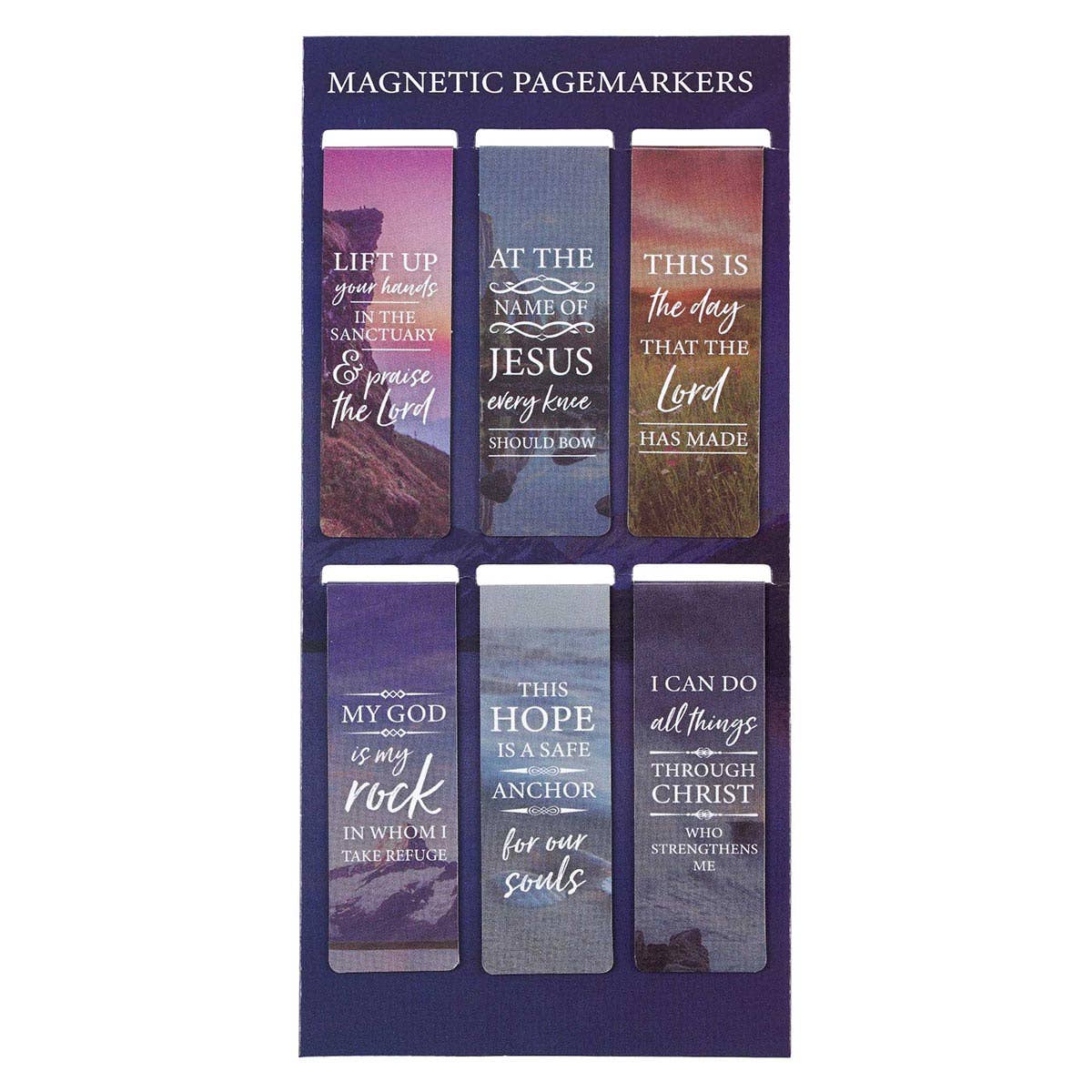 Christian Art Gifts - Magnetic Bookmark Set Lift Up Your Hands