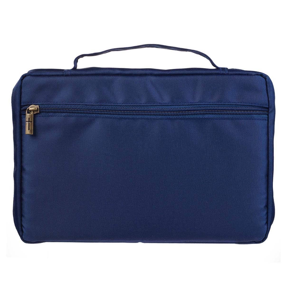 Christian Art Gifts - Bible Cover Value Navy/Floral Printed Everything Beautiful