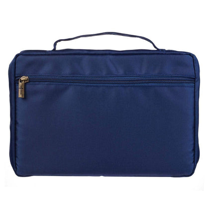 Christian Art Gifts - Bible Cover Value Navy/Floral Printed Everything Beautiful