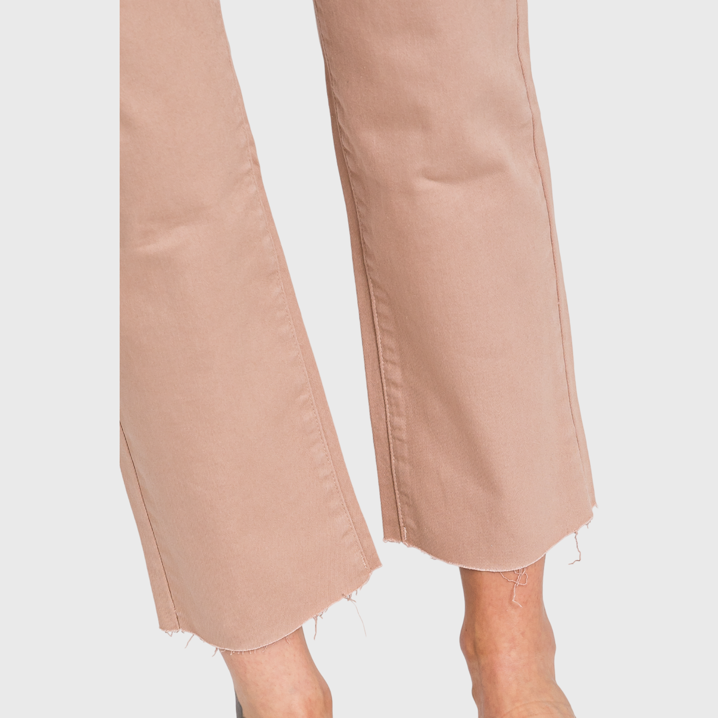 Petra153 - P894AHT-BLS HIGH RISE STRETCH SLIM STRAIGHT JEAN W/ RAW HEM