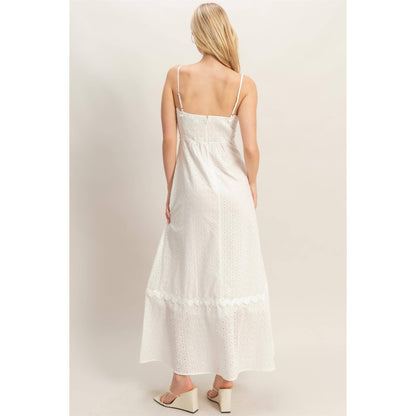 HYFVE - Scallop Trim Eyelet Midi Dress