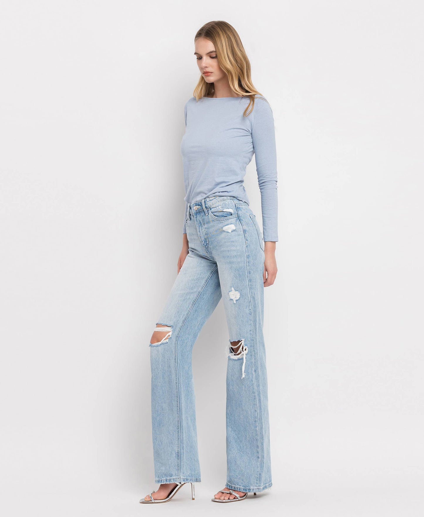 VERVET by FLYING MONKEY - 90'S VINTAGE SUPER HIGH RISE FLARE JEANS T5346