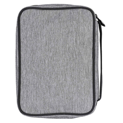 Bible Cover Heather Black Canvas Large