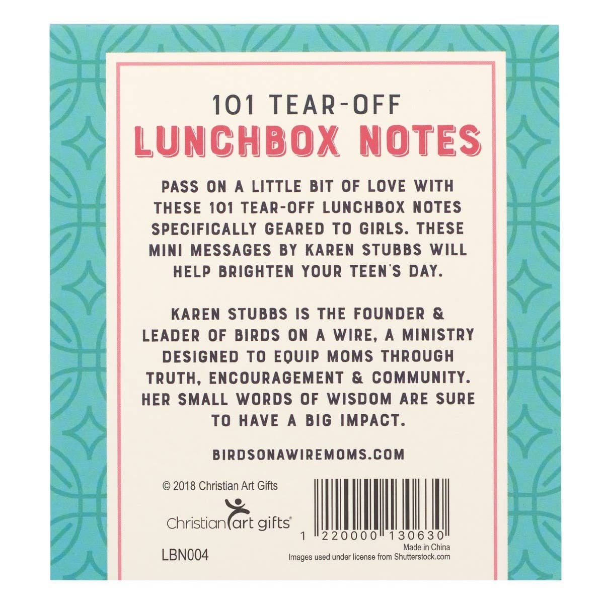 Christian Art Gifts - 101 Lunchbox Notes for Girls