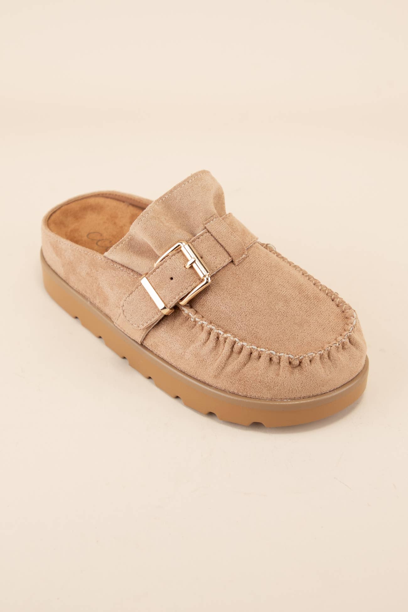EFFY RUFFLE ENTRACE DESIGN SLIP-ON MOCCASIN MULE