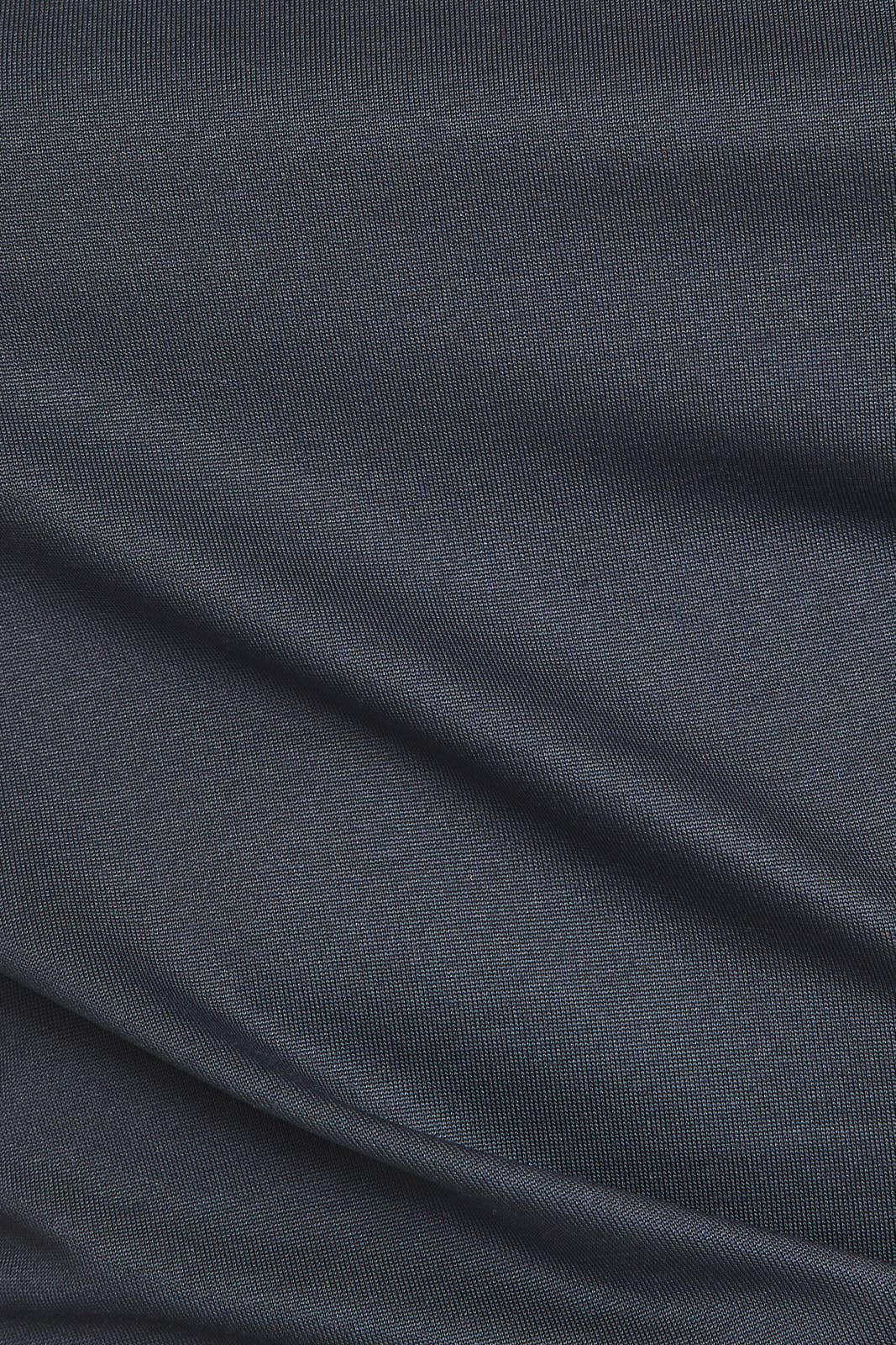 MOCK NECK LONG SLEEVE SHIRRING DETAIL TOP