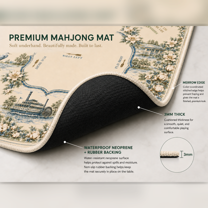 Pat's Monograms, LLC - The Mahjestic South Mahjong Mat — Player's Edition — Preorder