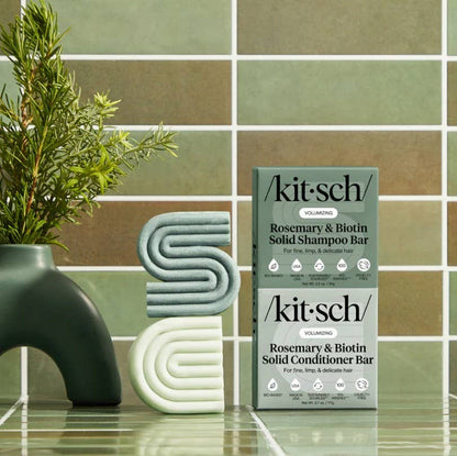 KITSCH - Rosemary & Biotin Volumizing Shampoo & Conditioner Bar Combo