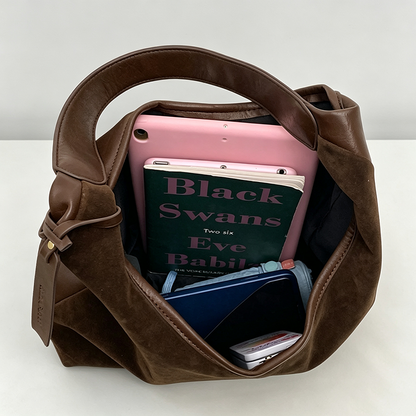 DAYLA - Vintage Suede Hobo Shoulder Bag