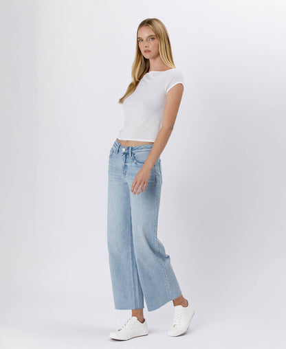 VERVET by FLYING MONKEY - HIGH RISE WIDE LEG JEANS T6399