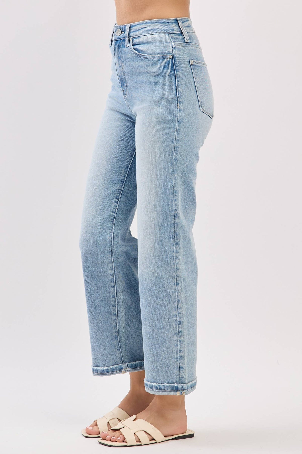 Petra153 - P1527T-LM HIGH RISE STRETCH RELAXED STRAIGHT JEANS