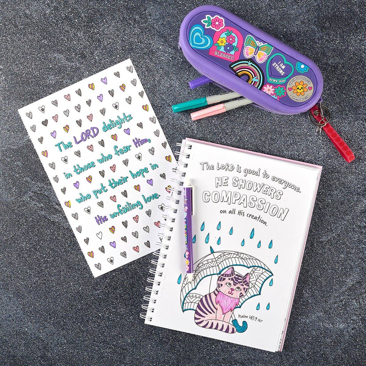 Christian Art Gifts - Coloring Book Favorite Bible Verses for Girls Wirebound