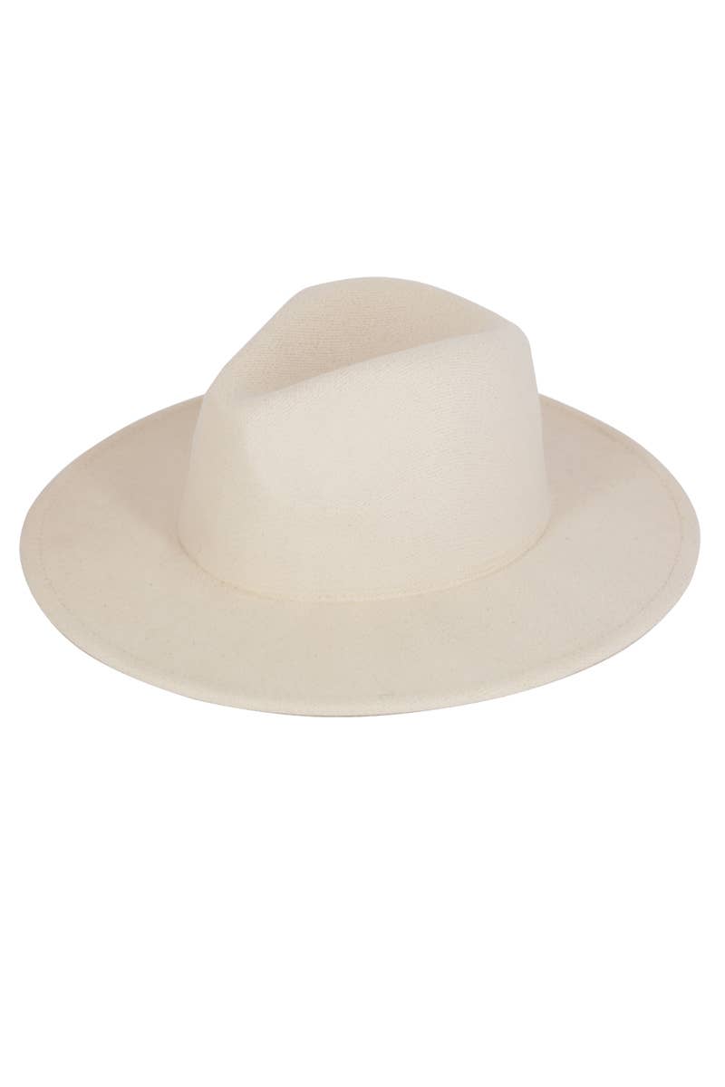 Anarchy Street - Solid Flat Brim Panama Hat