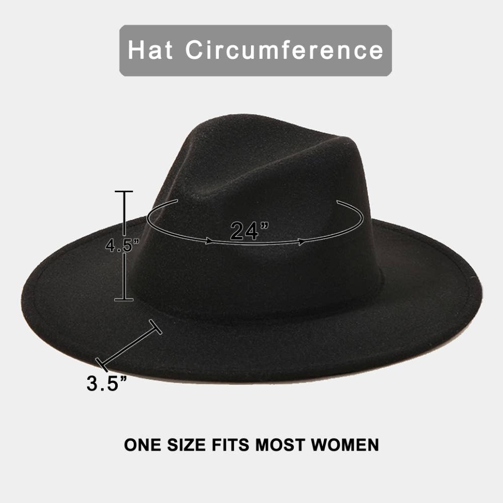Anarchy Street - Solid Flat Brim Panama Hat