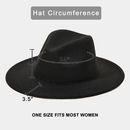 Anarchy Street - Solid Flat Brim Panama Hat