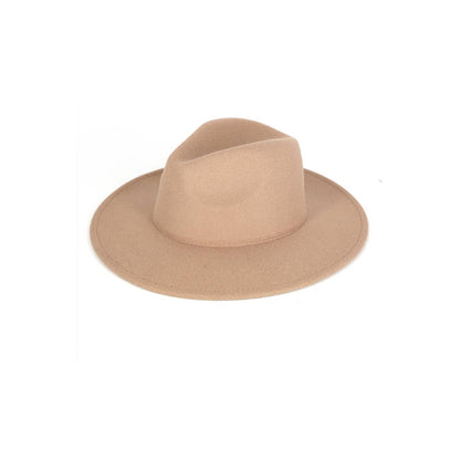Anarchy Street - Solid Flat Brim Panama Hat