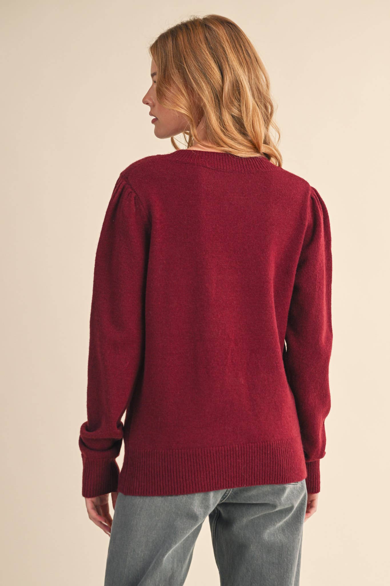 &MERCI - FLORAL KNIT DESIGN PULLOVER SWEATER MSW11201