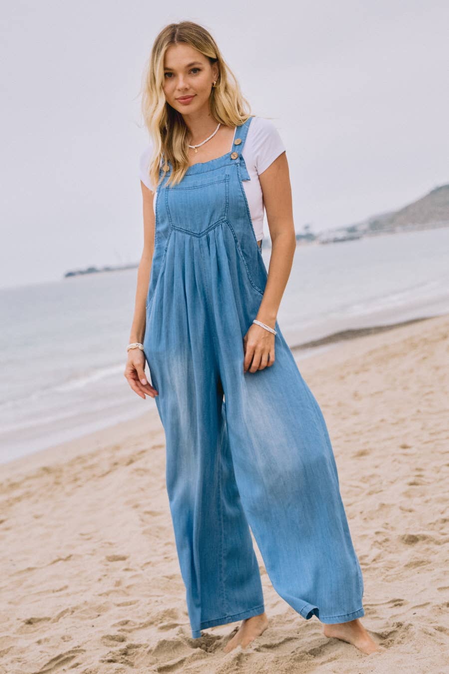 Oddi - Washed Chambray Overall Jumpsuit
