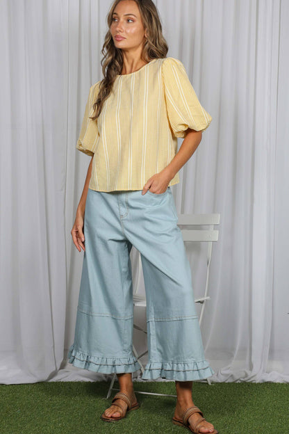 V-Back 2 Bow Accent Feminine Plaid Blouse Top