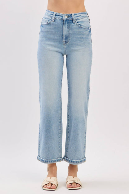 Petra153 - P1527T-LM HIGH RISE STRETCH RELAXED STRAIGHT JEANS