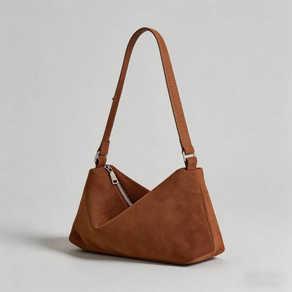 DAYLA - Vintage Faux Suede Shoulder Bag