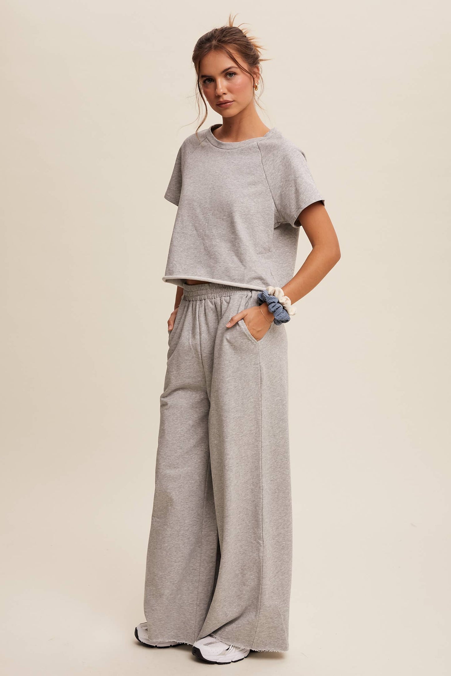 Listicle - Relaxed Fit Top and Wide Leg Pants Lounge Set