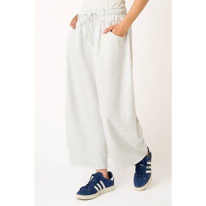 mittoshop - COTTON FRENCH TERRY PULL-ON BARREL LEG PANTS