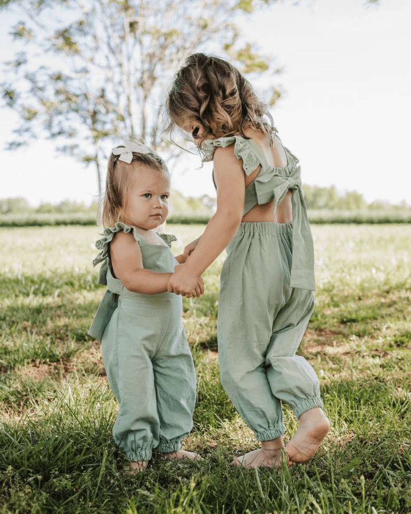Bailey's Blossoms - Sloane Bow-Back Jumpsuit - Soft Eucalyptus