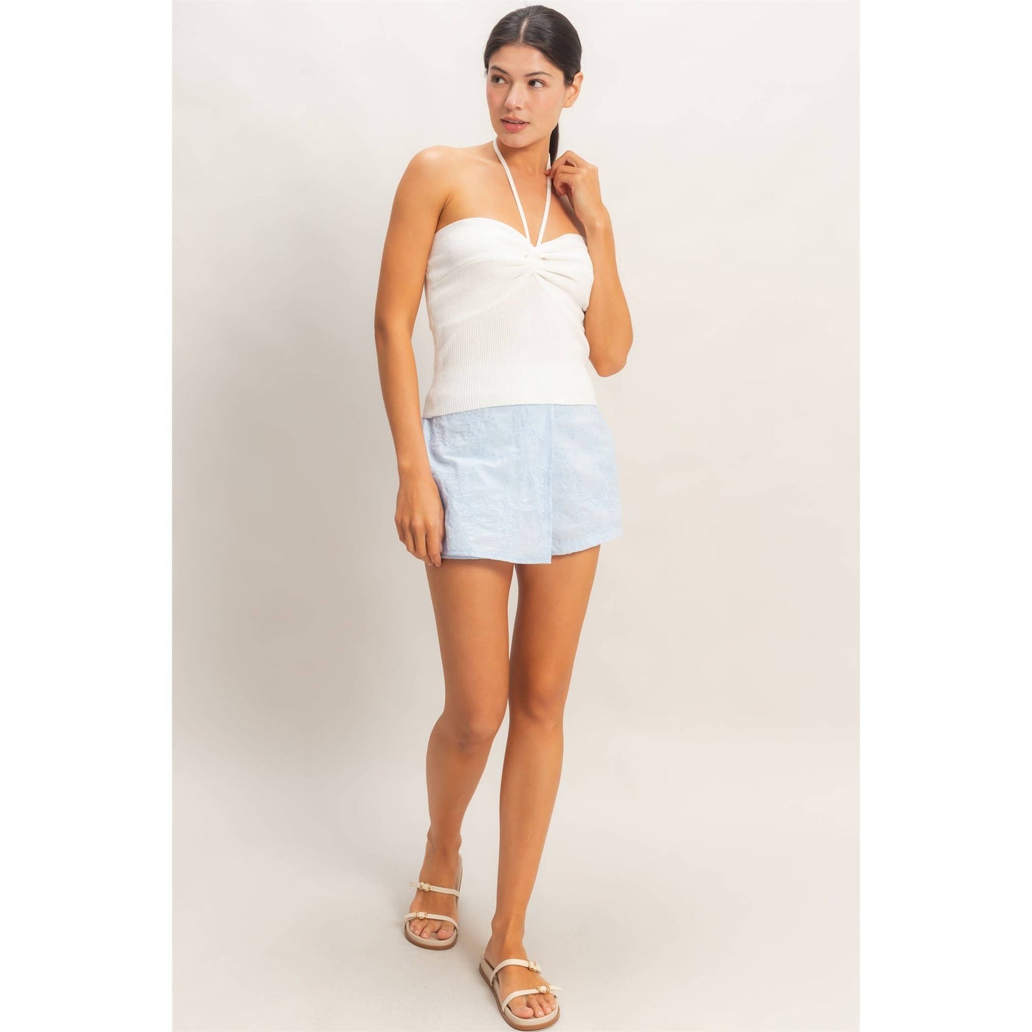 HYFVE - Floral Embroidered Wrap Skort