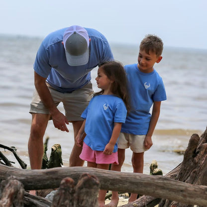 Carolina Blue Buck Shot Apparel Kids God, Guns, and Grit T-shirt, {{Size}{{Sku}}