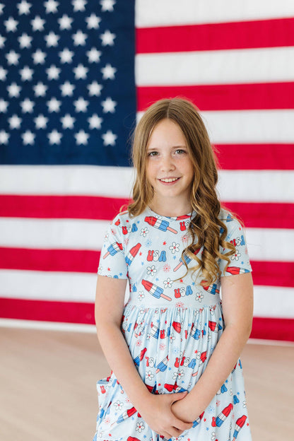 Mila & Rose - Proudly Patriotic S/S Pocket Twirl Dress