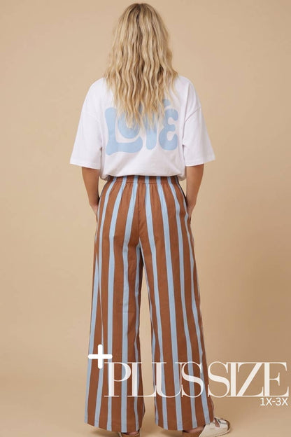 J.NNA - Stripe Wide-Leg Lounge Pants