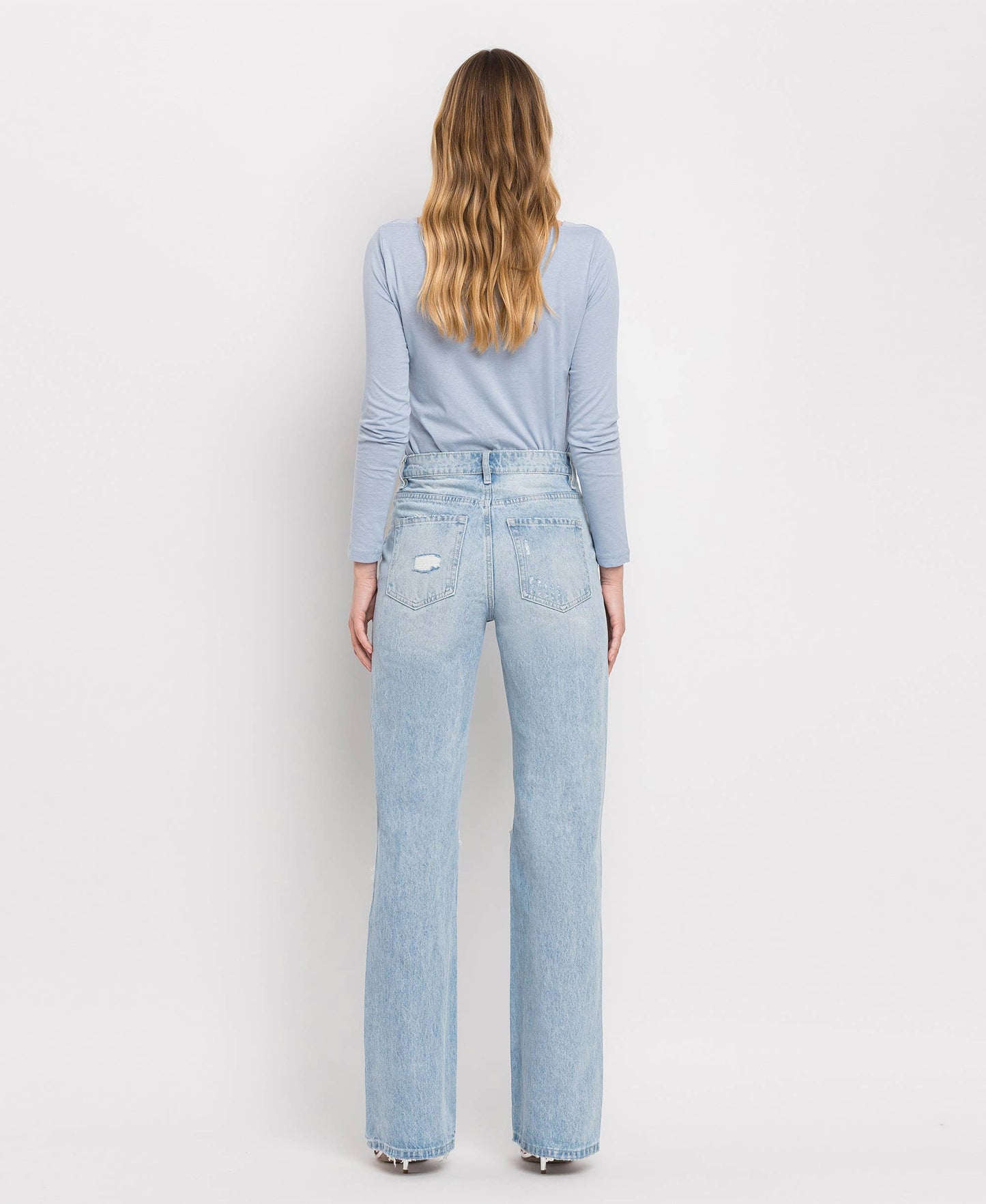 VERVET by FLYING MONKEY - 90'S VINTAGE SUPER HIGH RISE FLARE JEANS T5346