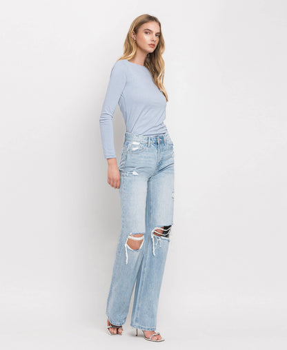 VERVET by FLYING MONKEY - 90'S VINTAGE SUPER HIGH RISE FLARE JEANS T5346