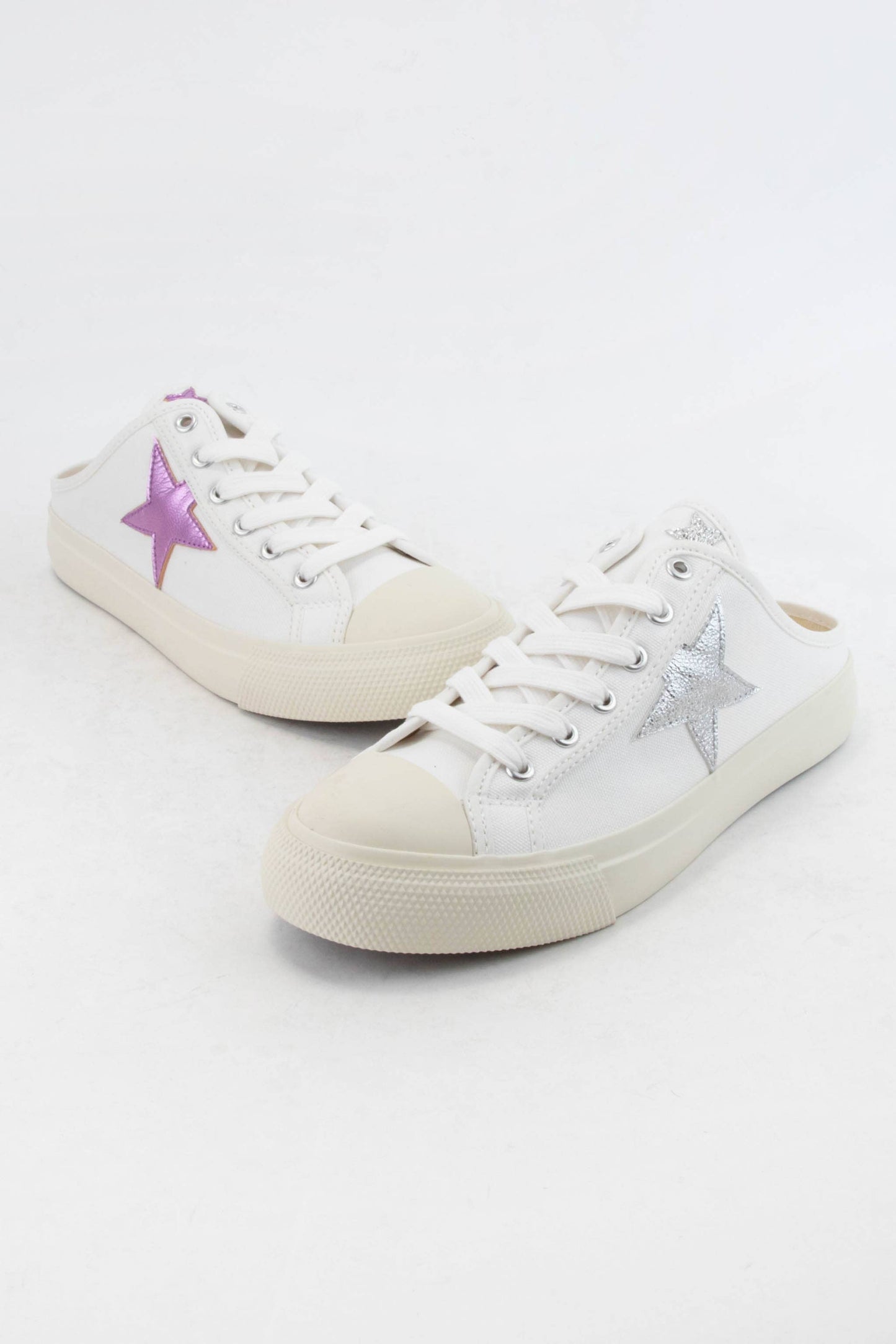 CCOCCI - ZOE Star Patch Mule Sneakers Canvas Slip-On Backless Sneaker