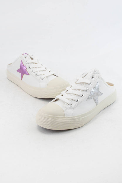 CCOCCI - ZOE Star Patch Mule Sneakers Canvas Slip-On Backless Sneaker